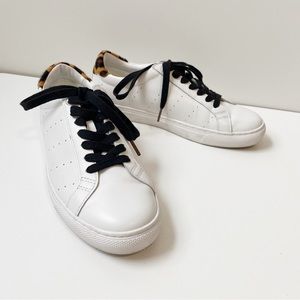 J. CREW Saturday Sneakers With Leopard Calf Hair L7197 Size 8 Shoes, stylish.